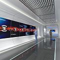 Modern Exhibition Hall Enterprise Science and Technology Exhibition Hall Corridor Exhibition Hall Touch Control Machine Enterprise Brand Honor Wall Enterprise Publicity Wall Image Wall Display Wall 3d model