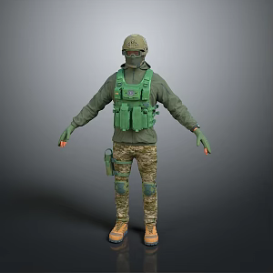 Soldier Mercenary Male Soldier Male Detective Male Detective 3d model