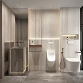 Modern Bathroom Interior Design With Natural Light Wall Mounted Vanity And Toilet