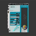 Modern Digital Device With Blue White Color Screen Control Buttons And Modern Design