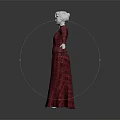 Red Plaid Long Sleeve Maxi Dress With Button Front Details And Classic Design