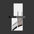 Modern Staircase Design With Wooden Steps Metal Railings And Upper Platform