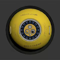 Yellow Ocean Monitoring Buoy With Safe Ocean Text And Extended Metal Rod