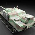 Detailed Military Tank With Camouflage Pattern Turret Tracks And Gun Barrel 3d model