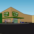 Fresh and Easy Store Exterior With Beige Green Building Entrance Awning and People