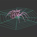 modern robot machine spider machine equipment 3d model