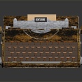 typewriter old typewriter antique typewriter classical typewriter 3d model