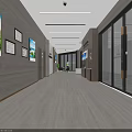 Modern Bright Bank Lobby Interior With Elegant Brand Wall And Smooth Marble Floor Design