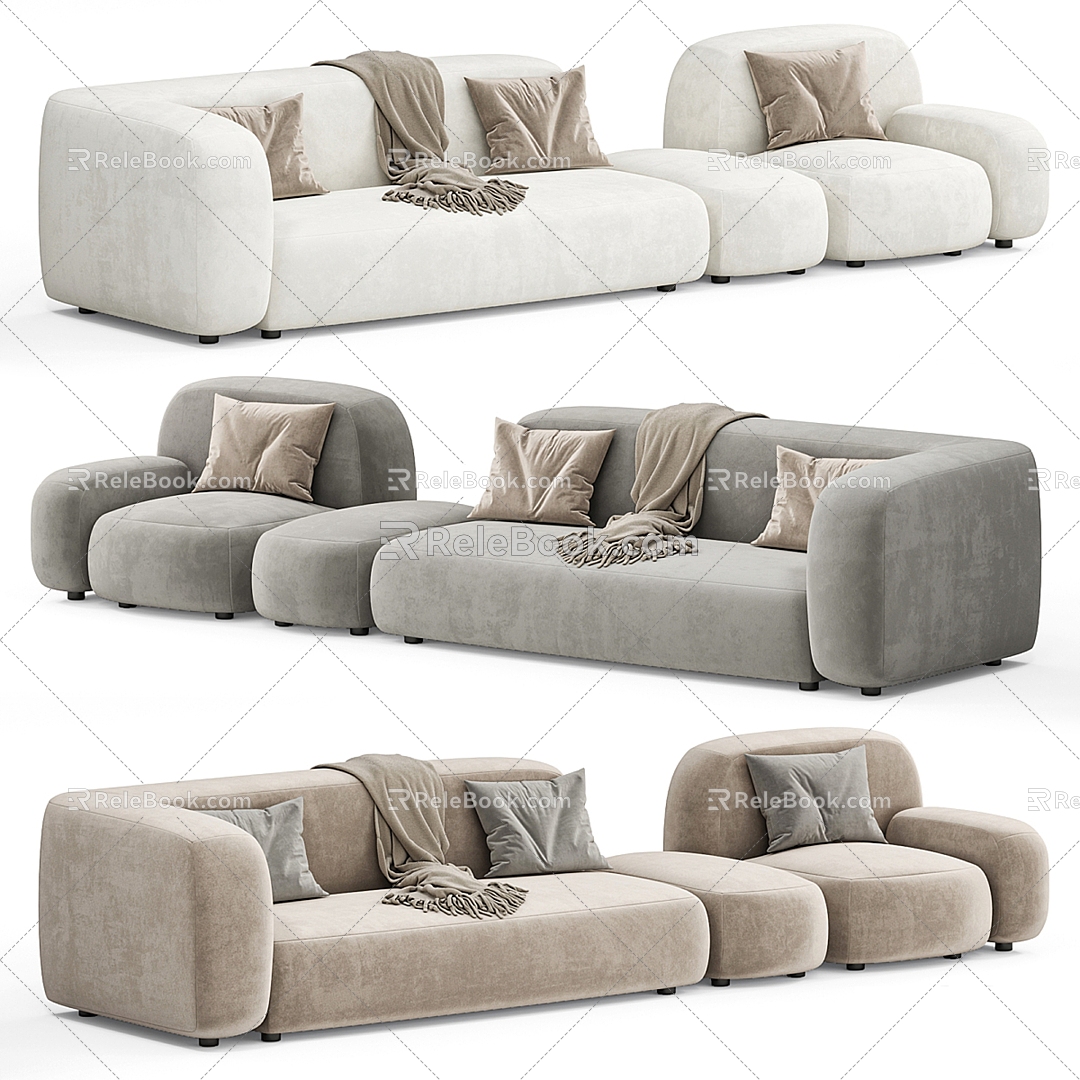 Divan Multiplayer Sofa 3d model