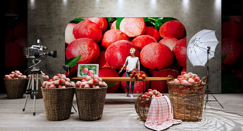 Modern Public Office Area With Open Layout Ergonomic Workstations And Collaborative Space 3d model