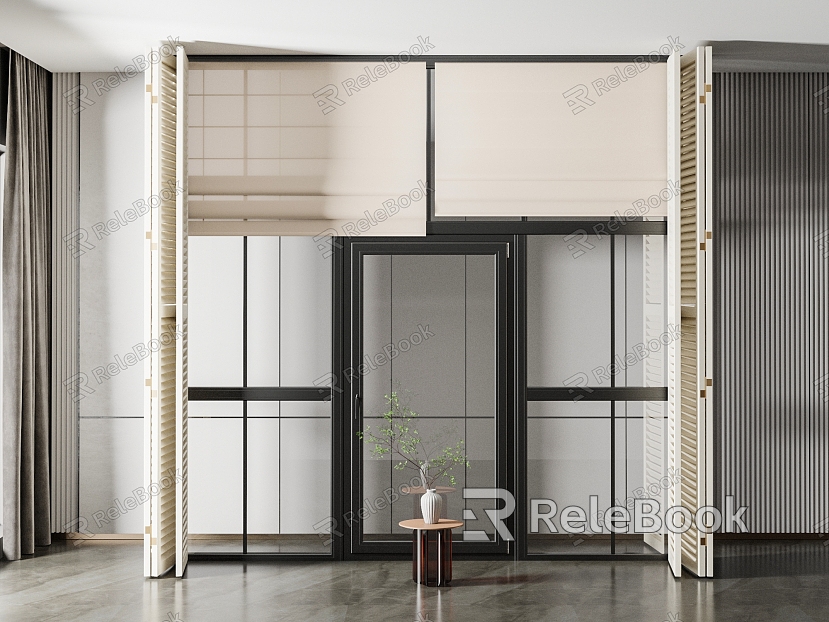 modern floor-to-ceiling windows model