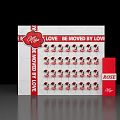 Art Installation Featuring Love Theme Multiple Rose Decorations And Red Box 3d model