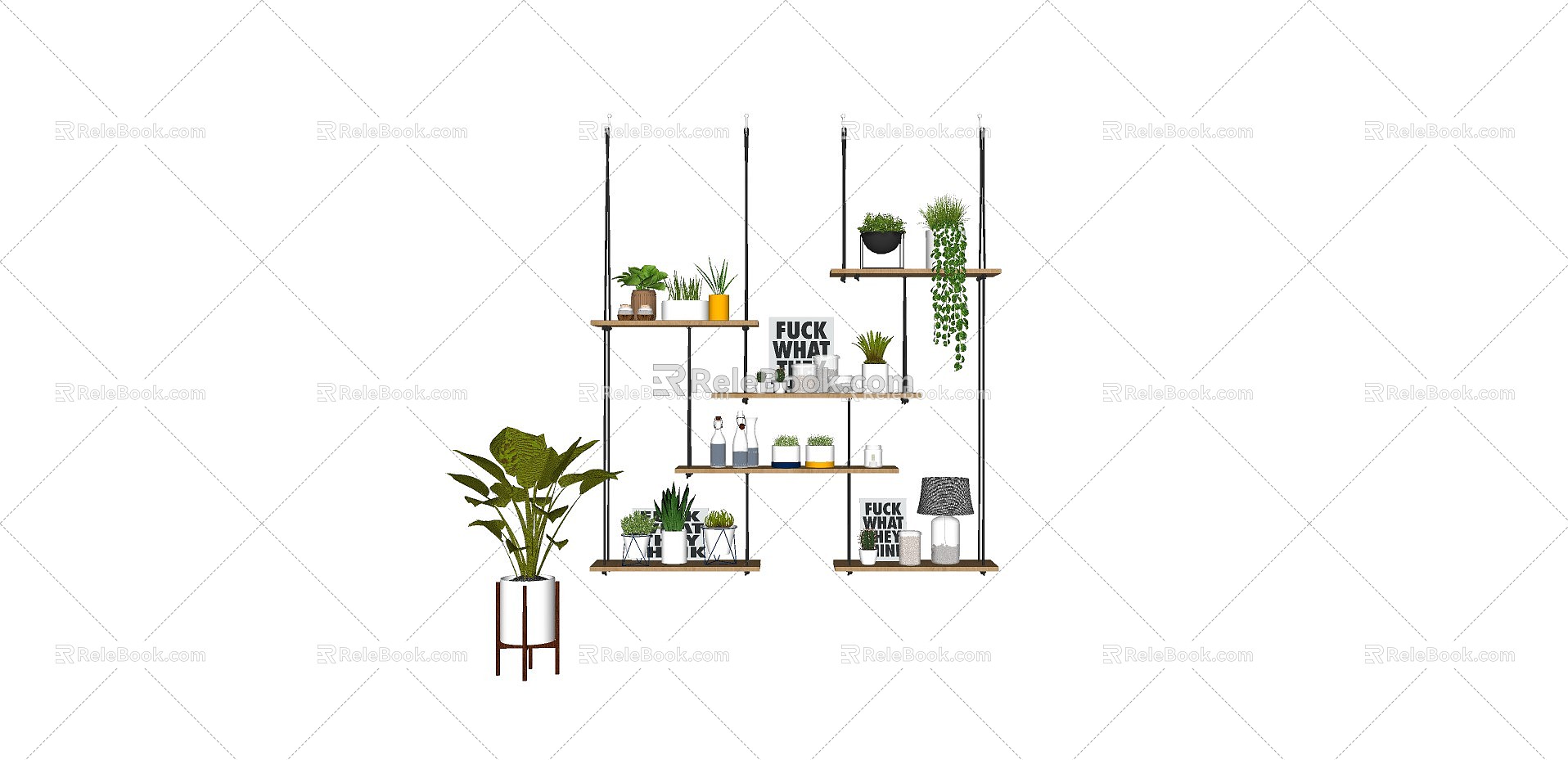 Modern Hanger Green Plant Potted Plant Ornaments 3d model