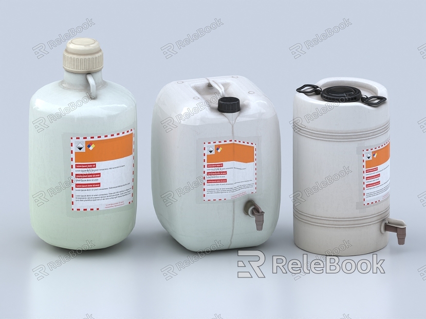 Chemical reagent bottle reagent bottle pharmacy bottle experimental equipment chemical experiment plastic bottle model