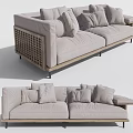 modern double sofa leisure sofa 3d model