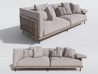 modern double sofa leisure sofa 3d model