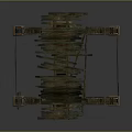 Modern Decorative Furniture With Metal Frame And Multi Layer Intricate Structure Design