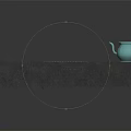 Minimalist Indoor Interior With Gray Stone Platform White Basin And Turquoise Teapot