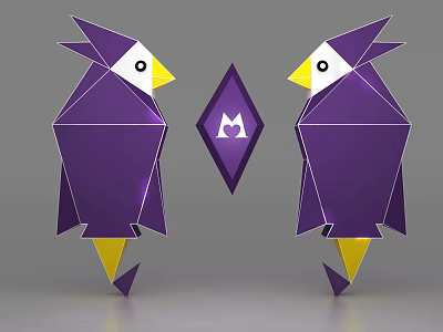 Modern toy creative bird 3d model Modern toy creative bird 3d model