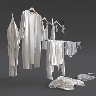Modern Pajamas Bathrobe 3d model