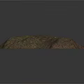 Natural Wood Stone Decorative Piece With Green Moss And Irregular Shape