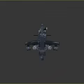 modern helicopter pixel helicopter voxel helicopter 3d model