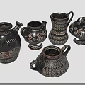 Handcrafted Decorative Pottery Vases With Intricate Patterns And Various Shapes For Home