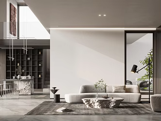 Modern Duplex Living Room Living Room 3d model