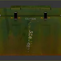 Industrial Green Storage Container With Metal Latches And SDA Side Labels