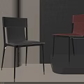 Designer Leisure Chairs Gray And Orange Leather Upholstered With Sleek Metal Legs Modern Living Space
