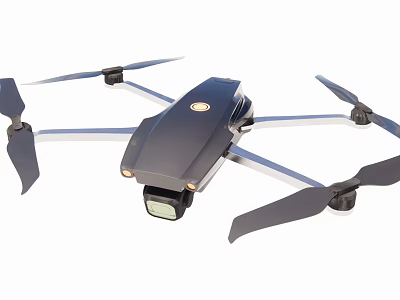 Smart Machine Drone With Camera And Four Propellers For Aerial Flying Missions 3d model