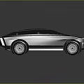 Futuristic Concept Car With Sleek Aerodynamic Body Transparent Roof And Modern Alloy Wheels