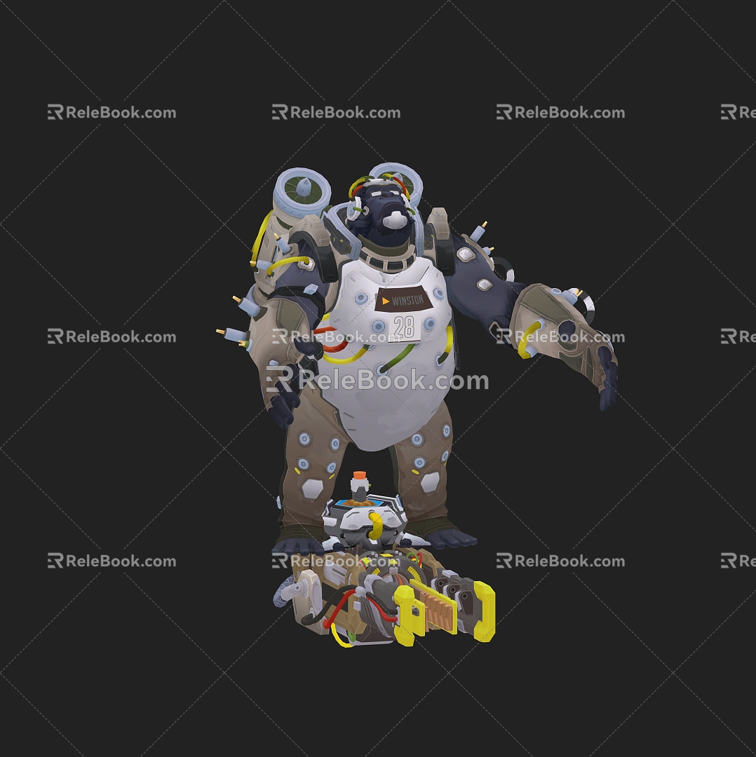 Game Role Robot Watch Pioneer 3d model