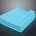 Light Blue Soft Comfortable Cotton T Shirts Stacked Casual Daily Wear
