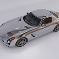 Silver Sports Car With Sleek Design Two Door Alloy Wheels And Metallic Finish