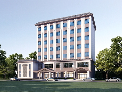 New Chinese Architecture New Chinese Office Building New Chinese Hotel New Chinese Business 3d model