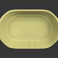 Modern Luxurious Furniture Tray With Shiny Gold Finish And Reflective Base