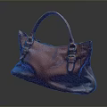 Classic Brown Leather Handbag With Sturdy Handles Metal Buckles And Smooth Finish