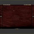 Red Wooden Storage Box With Curved Top Metal Lock And Rivet Details For Home Use