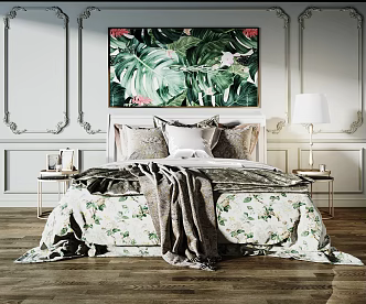 Modern Double Bed 3d model