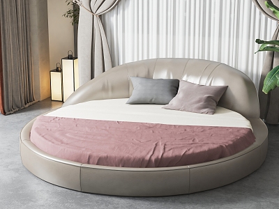 Modern Round Bed 3d model