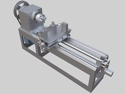 Industrial Processing Equipment With Metal Frame Rolling Rollers And Mechanical Parts 3d model