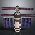 Advanced Satellite Spacecraft Equipment With Solar Panels Main Module And Structure 3d model