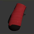 Two Stylish Red and Black Household Gloves on Gray Background with Reflections