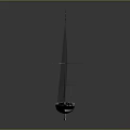 Modern Luxury Sailboat Design With Elegant Mast And Sail For Water Travel