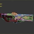 modern sci-fi weapon sci-fi gun plasma gun 3d model