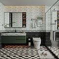 French Middle Style Toilet 3d model