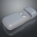 White Wireless Earbuds Open Charging Case for Computer Accessories with Sleek Smooth Surface 3d model