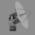 Military Weapon System Parabolic Radar Antenna Mounted On Tower With Support Structure