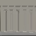 Roman Columns In Various Classical Designs For Elegant Interior Architectural Decoration 3d model